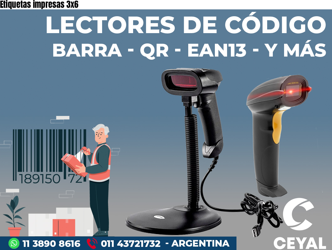 Etiquetas impresas 3x6