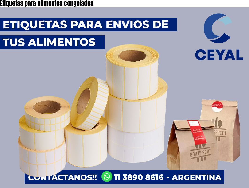 Etiquetas para alimentos congelados
