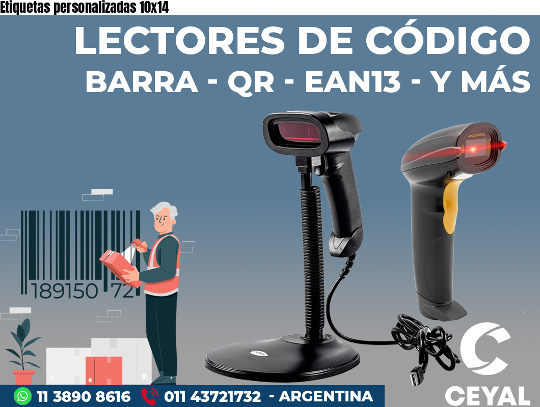 Etiquetas personalizadas 10x14