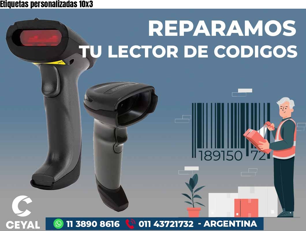 Etiquetas personalizadas 10x3