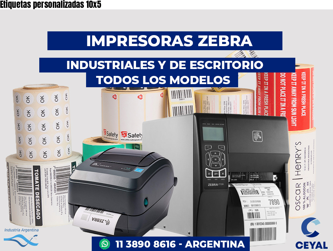 Etiquetas personalizadas 10x5