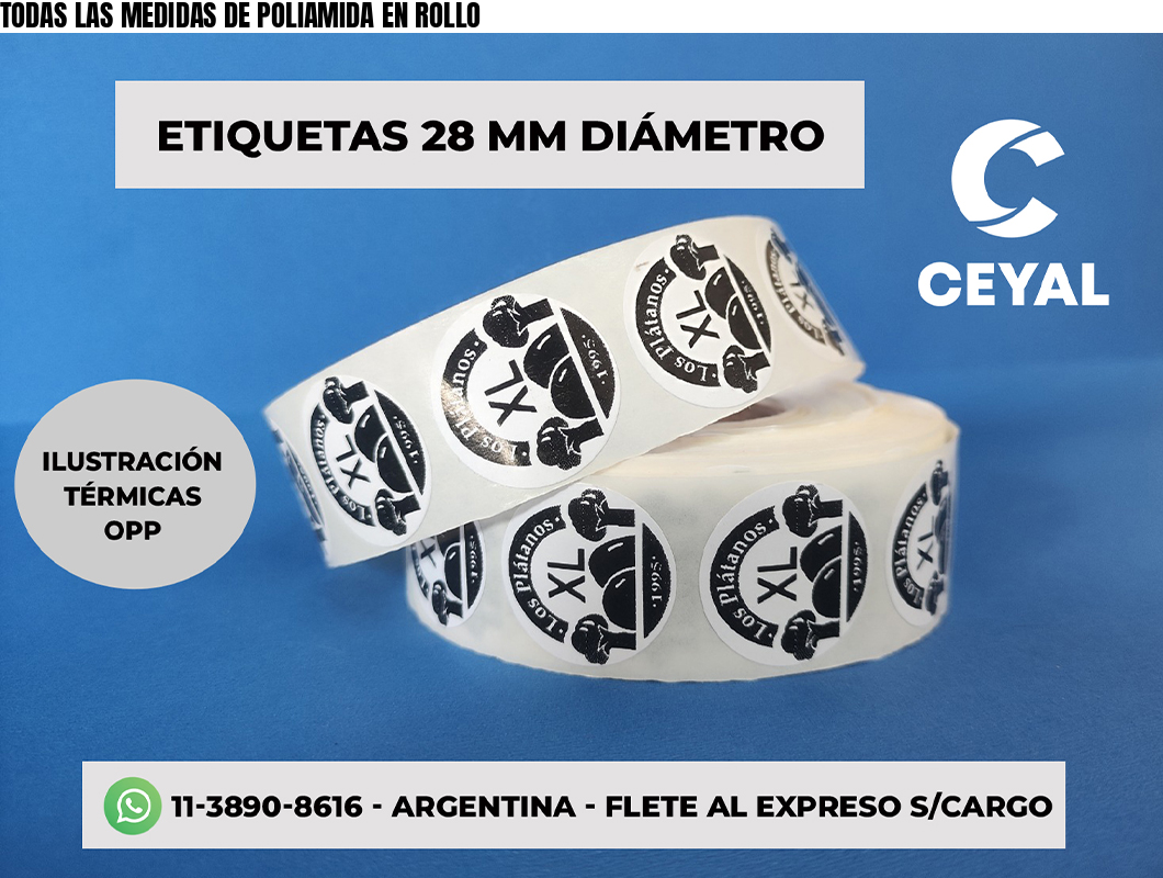 TODAS LAS MEDIDAS DE POLIAMIDA EN ROLLO