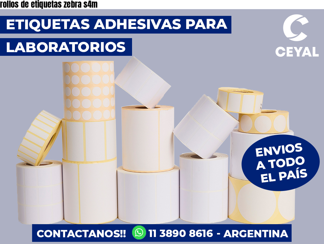 rollos de etiquetas zebra s4m