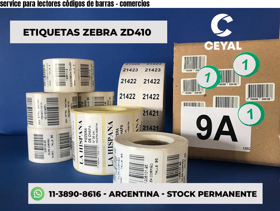 service para lectores códigos de barras - comercios