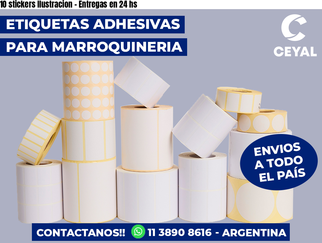 10 stickers Ilustracion – Entregas en 24 hs