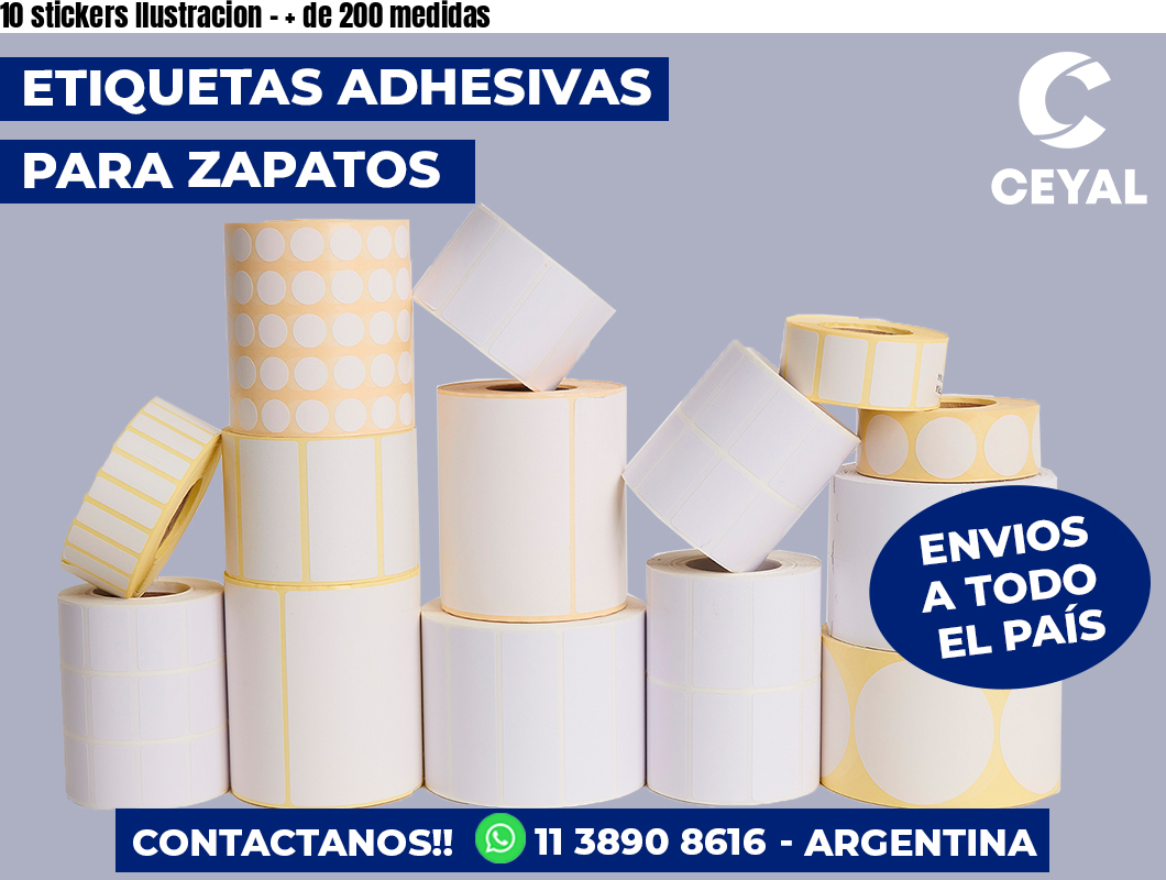 10 stickers Ilustracion – + de 200 medidas