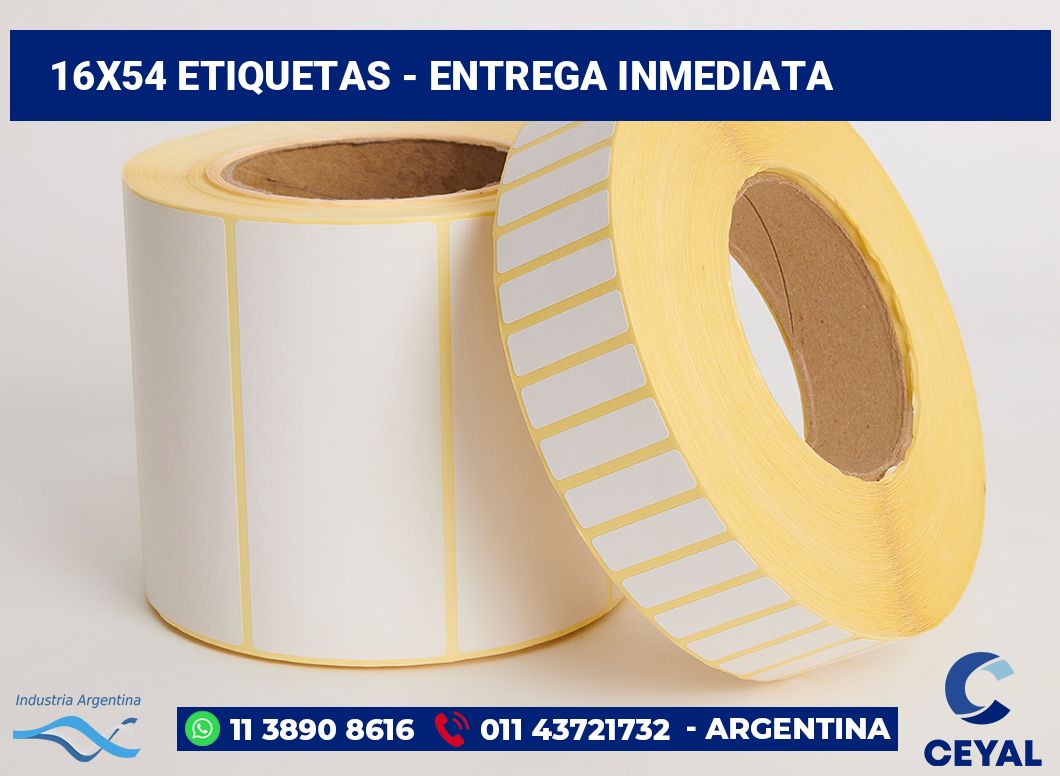 16×54 Etiquetas