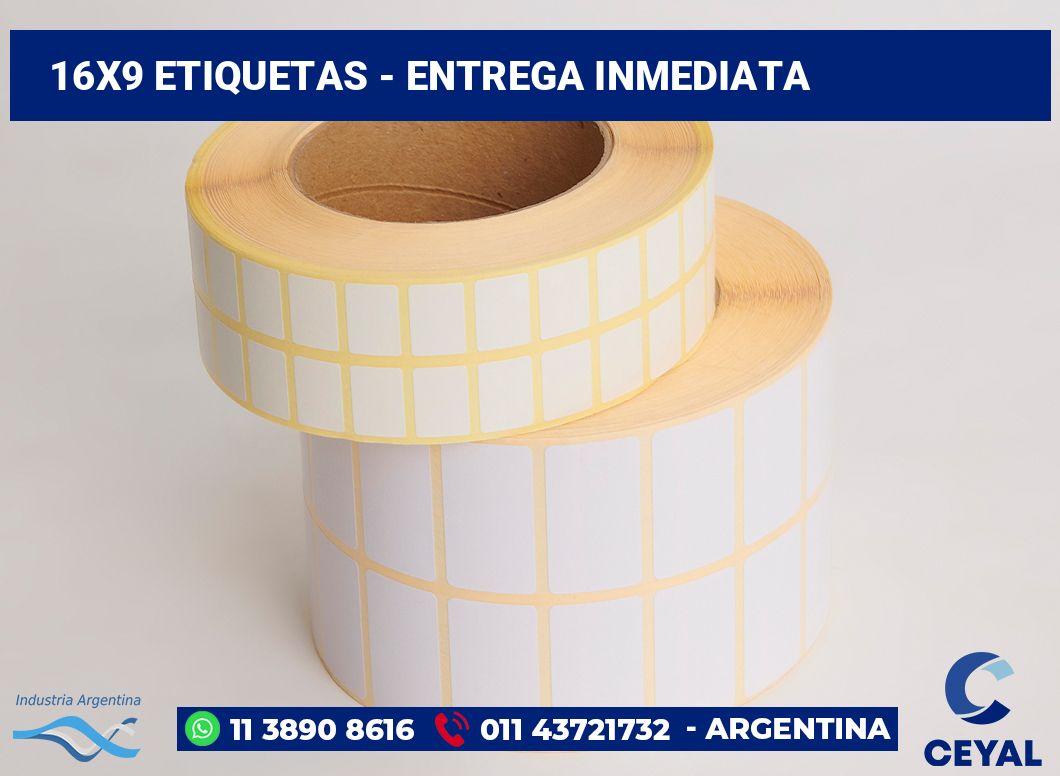 16x9 Etiquetas