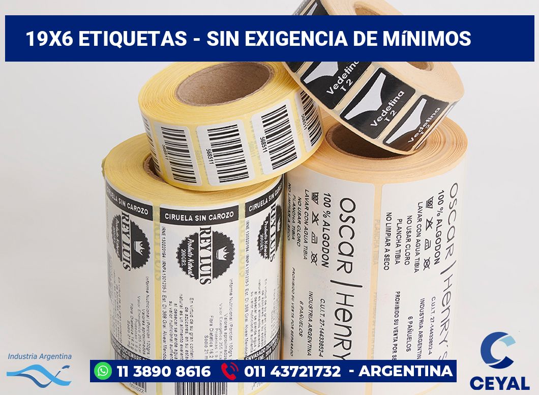 19x6 Etiquetas