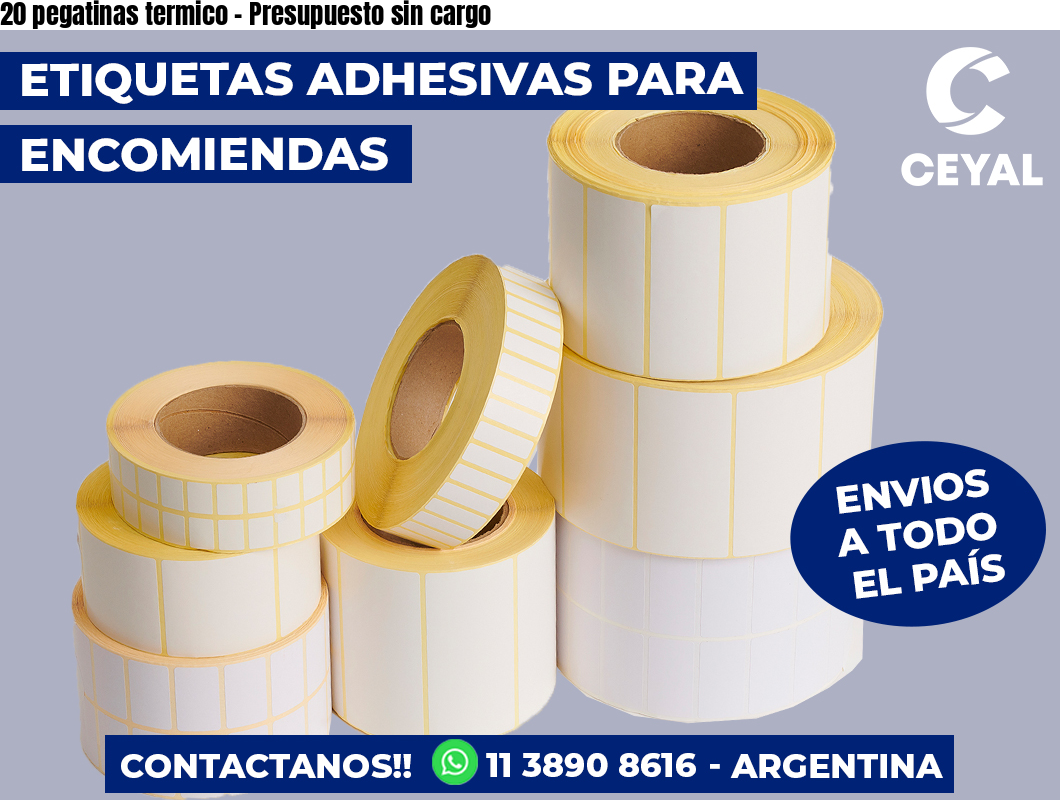 20 pegatinas termico - Presupuesto sin cargo