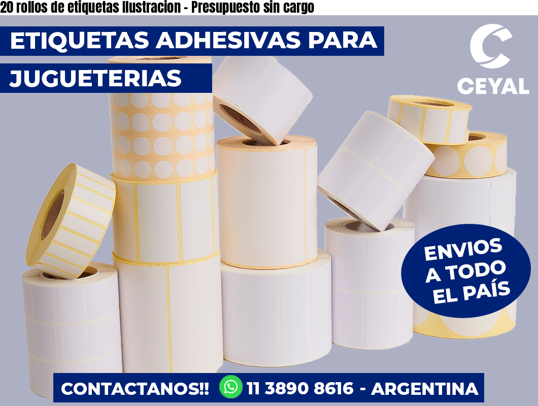 20 rollos de etiquetas Ilustracion - Presupuesto sin cargo