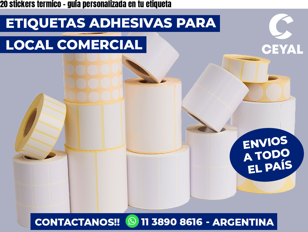 20 stickers termico - guía personalizada en tu etiqueta