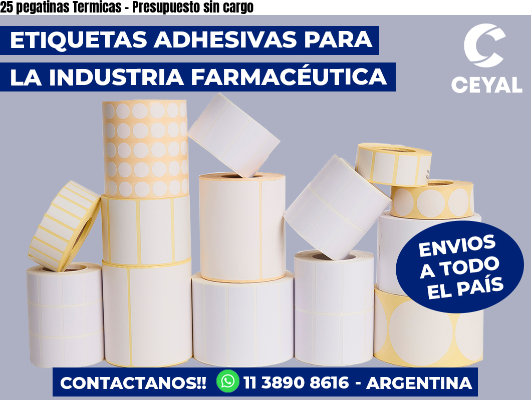 25 pegatinas Termicas - Presupuesto sin cargo