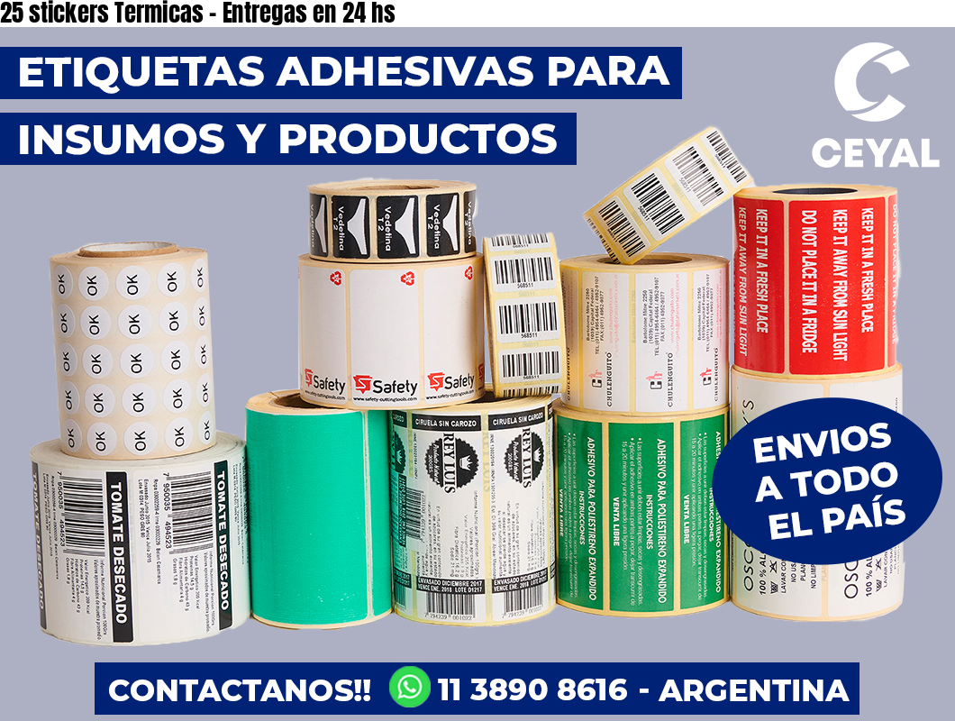 25 stickers Termicas – Entregas en 24 hs