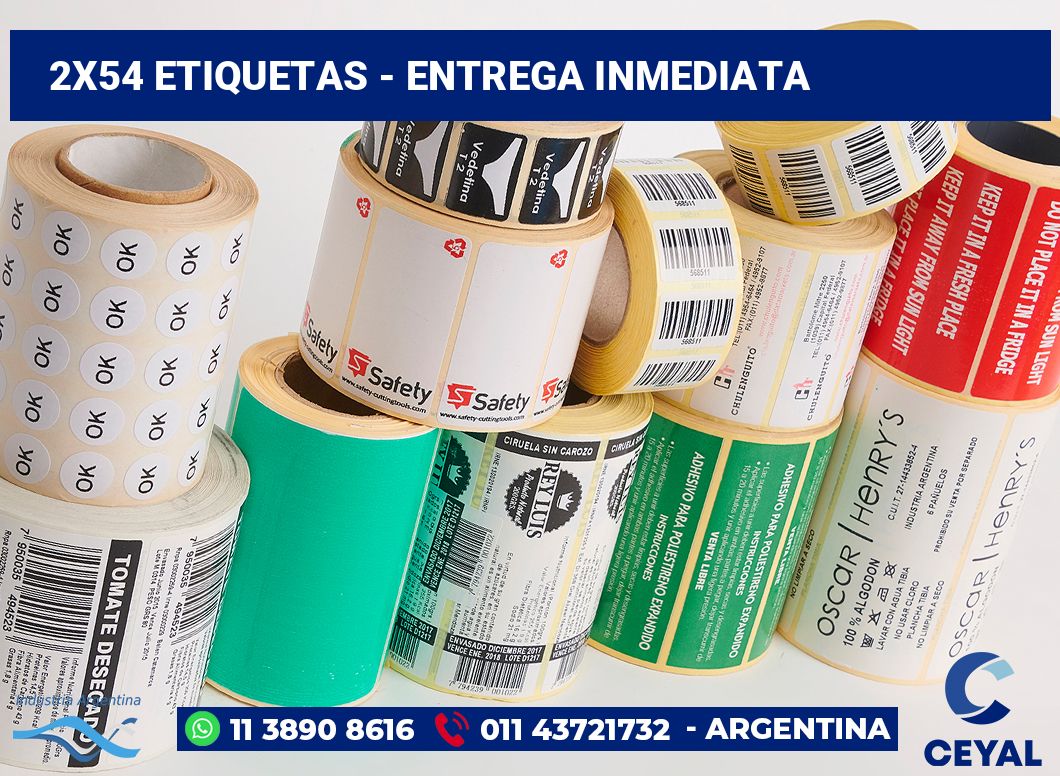 2x54 Etiquetas