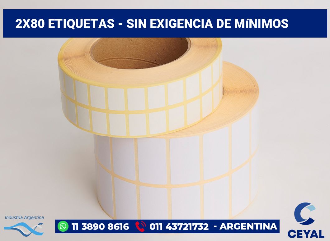 2×80 Etiquetas