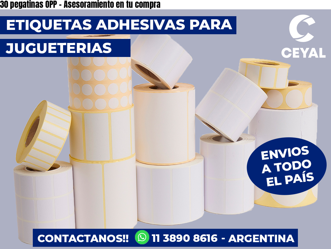 30 pegatinas OPP - Asesoramiento en tu compra