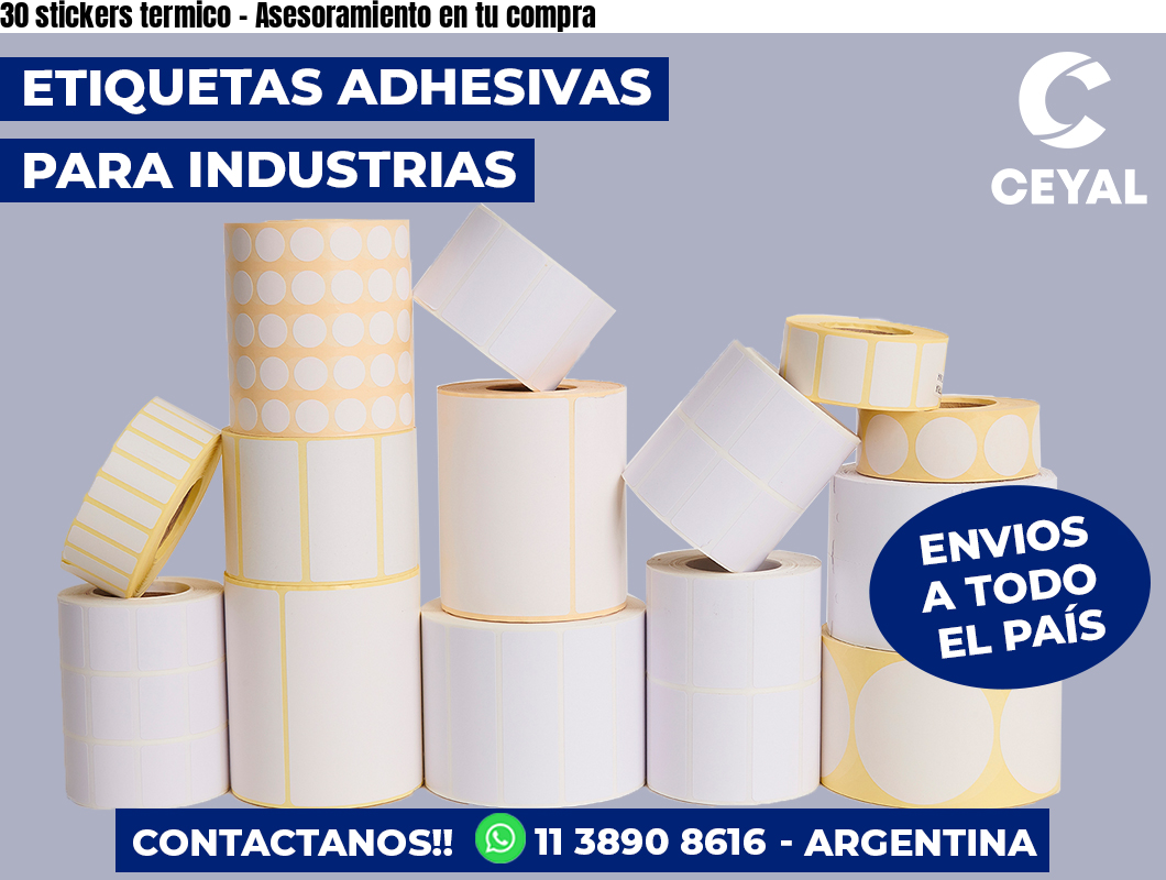 30 stickers termico - Asesoramiento en tu compra