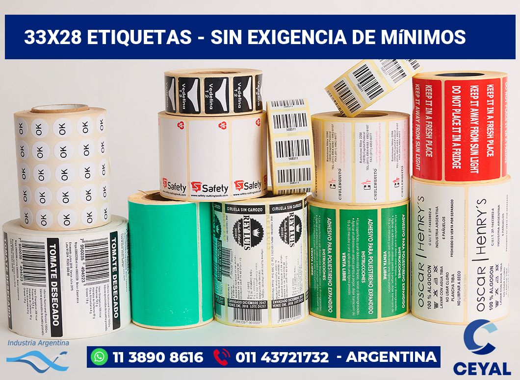 33×28 Etiquetas