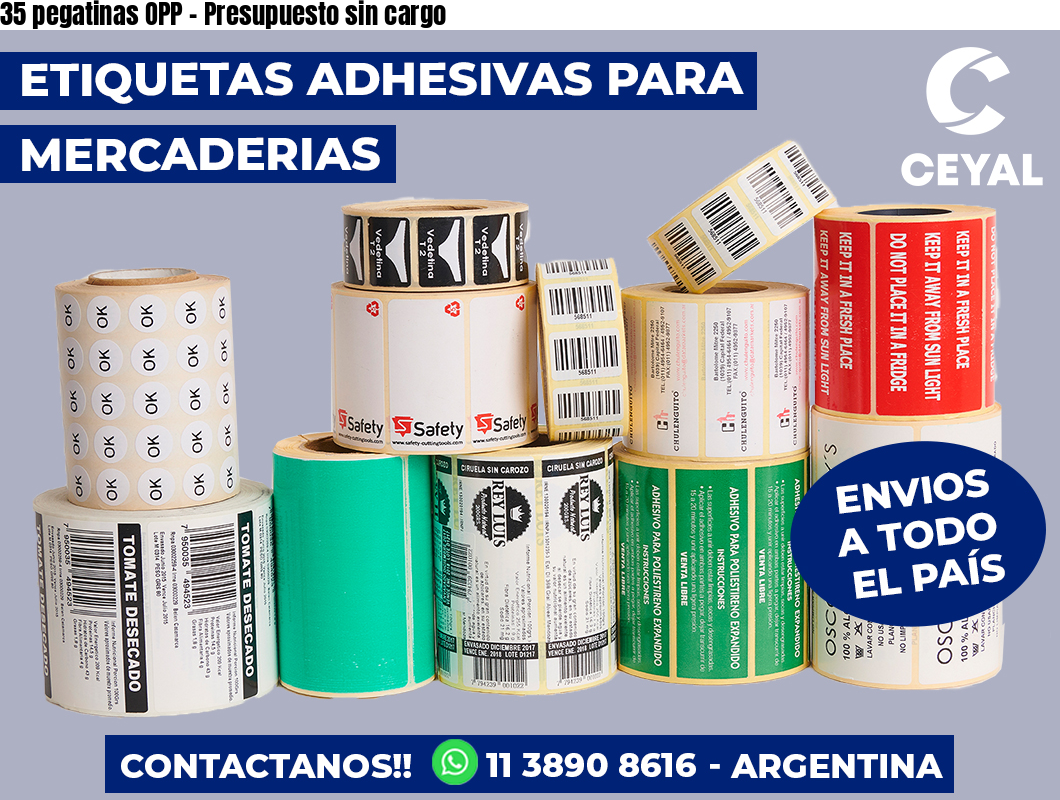 35 pegatinas OPP – Presupuesto sin cargo