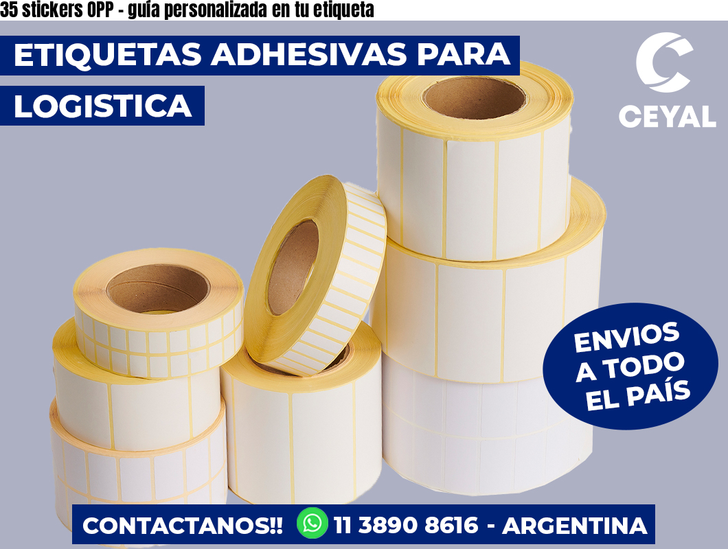 35 stickers OPP - guía personalizada en tu etiqueta