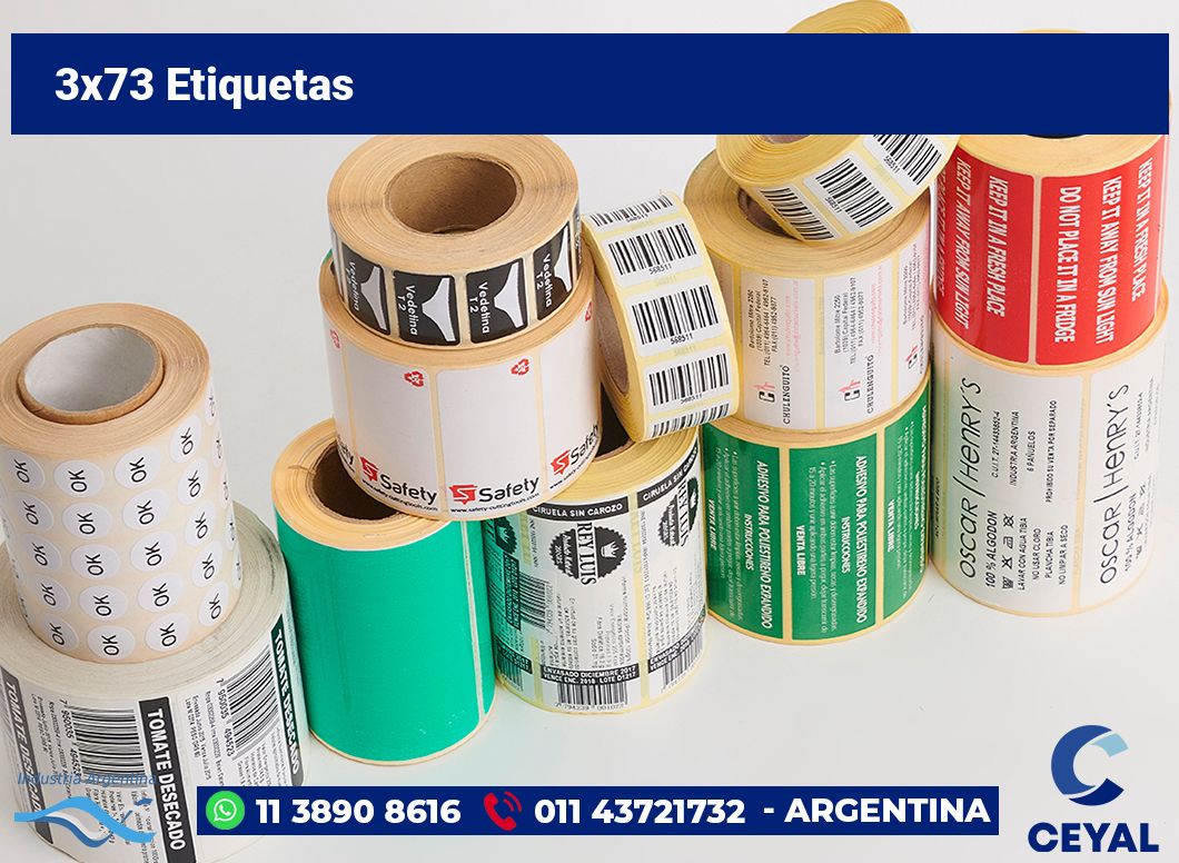 3x73 Etiquetas