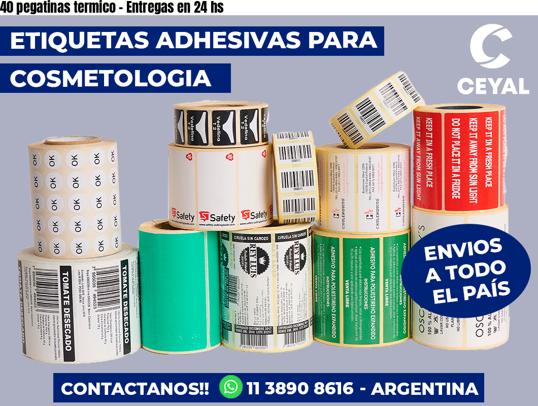 40 pegatinas termico - Entregas en 24 hs