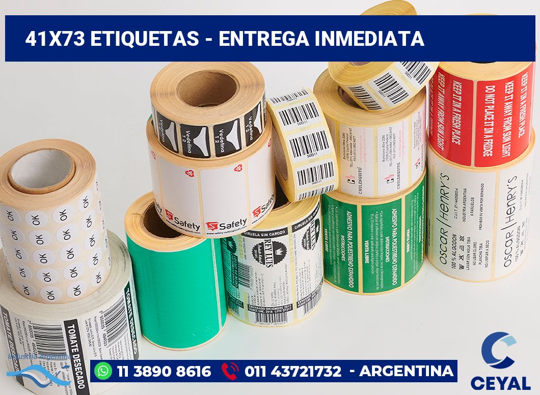 41×73 Etiquetas