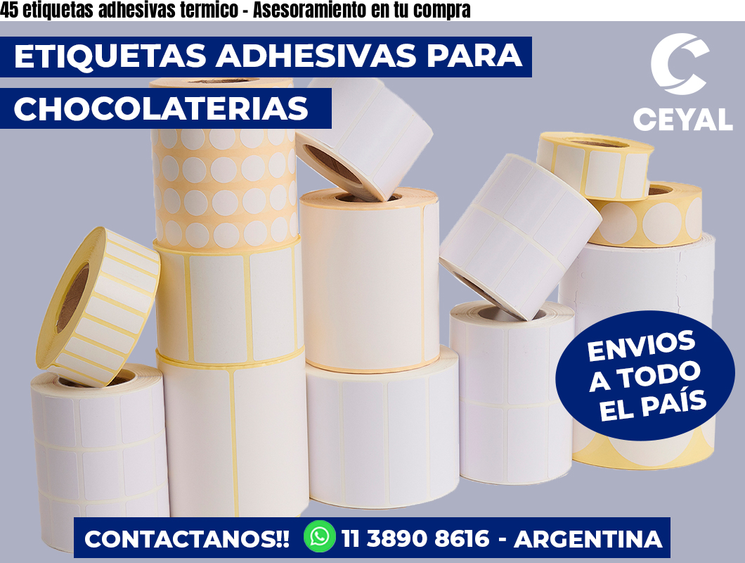 45 etiquetas adhesivas termico - Asesoramiento en tu compra
