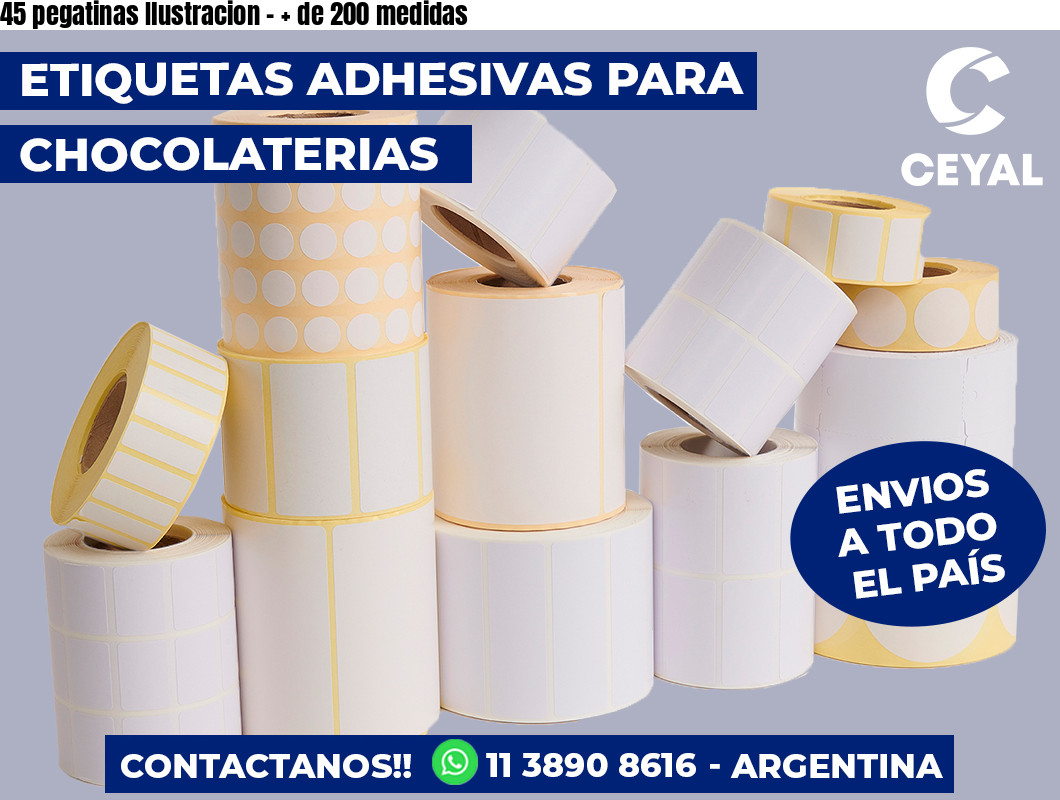 45 pegatinas Ilustracion – + de 200 medidas