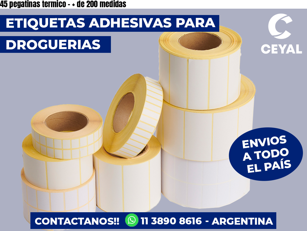 45 pegatinas termico – + de 200 medidas