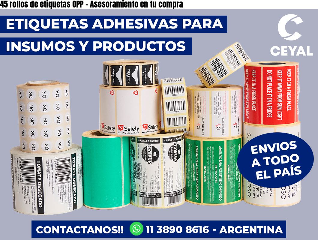 45 rollos de etiquetas OPP – Asesoramiento en tu compra