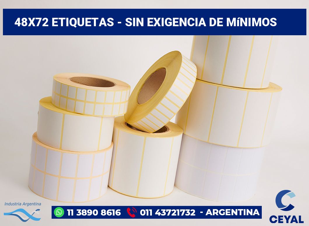 48×72 Etiquetas