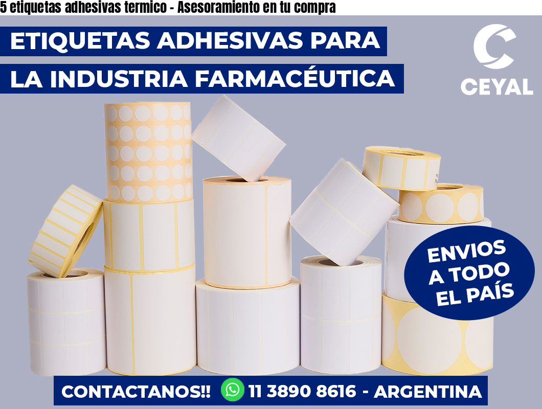 5 etiquetas adhesivas termico - Asesoramiento en tu compra
