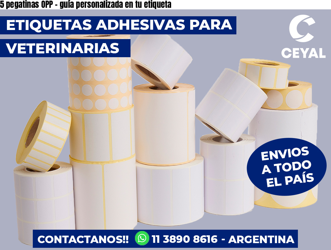 5 pegatinas OPP - guía personalizada en tu etiqueta