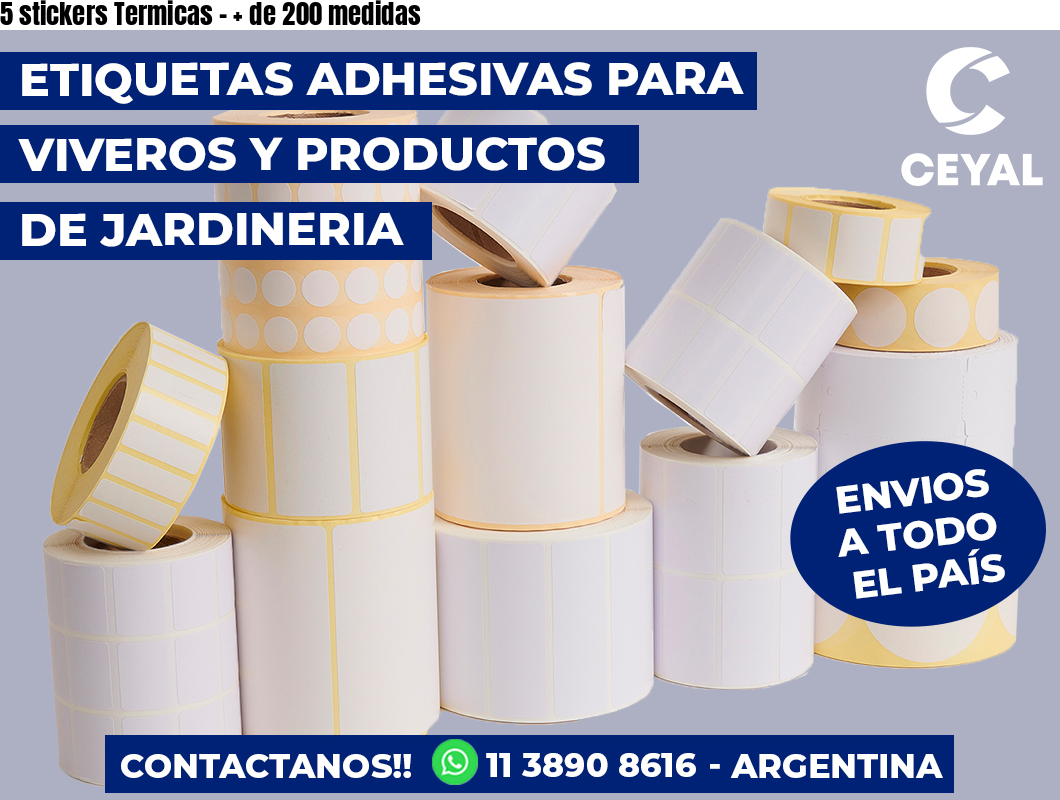 5 stickers Termicas – + de 200 medidas