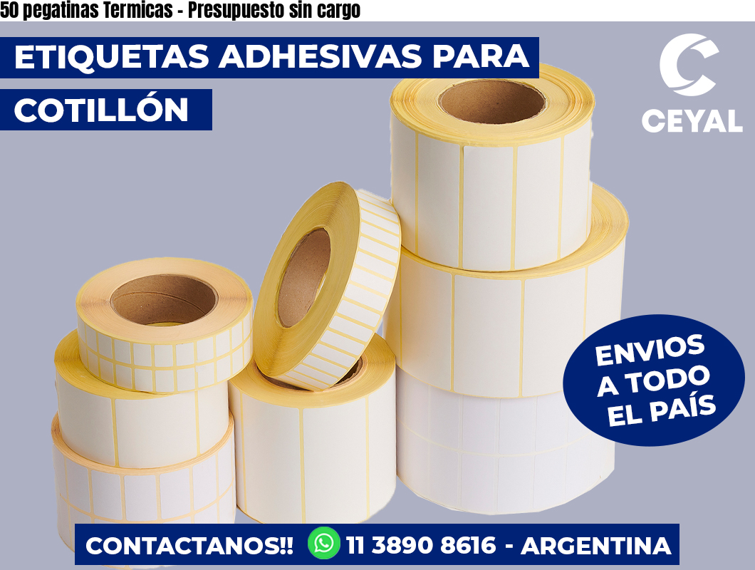 50 pegatinas Termicas - Presupuesto sin cargo