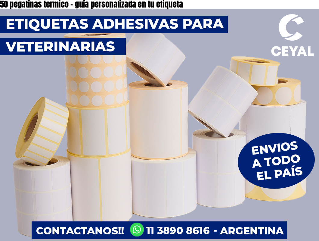 50 pegatinas termico - guía personalizada en tu etiqueta