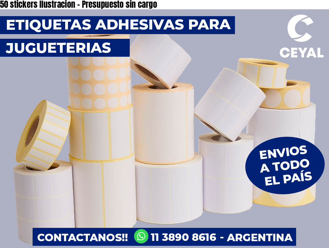 50 stickers Ilustracion – Presupuesto sin cargo