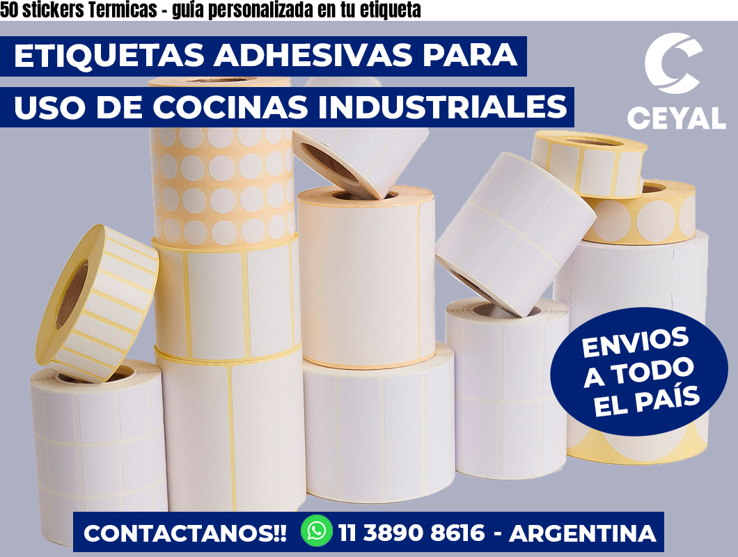 50 stickers Termicas – guía personalizada en tu etiqueta