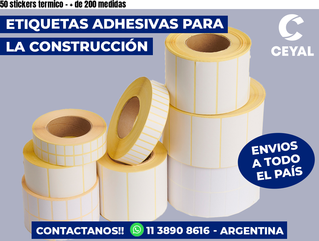 50 stickers termico - + de 200 medidas