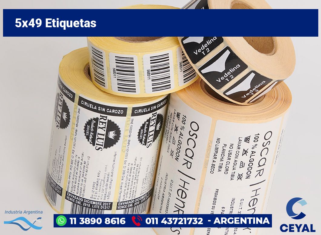 5×49 Etiquetas