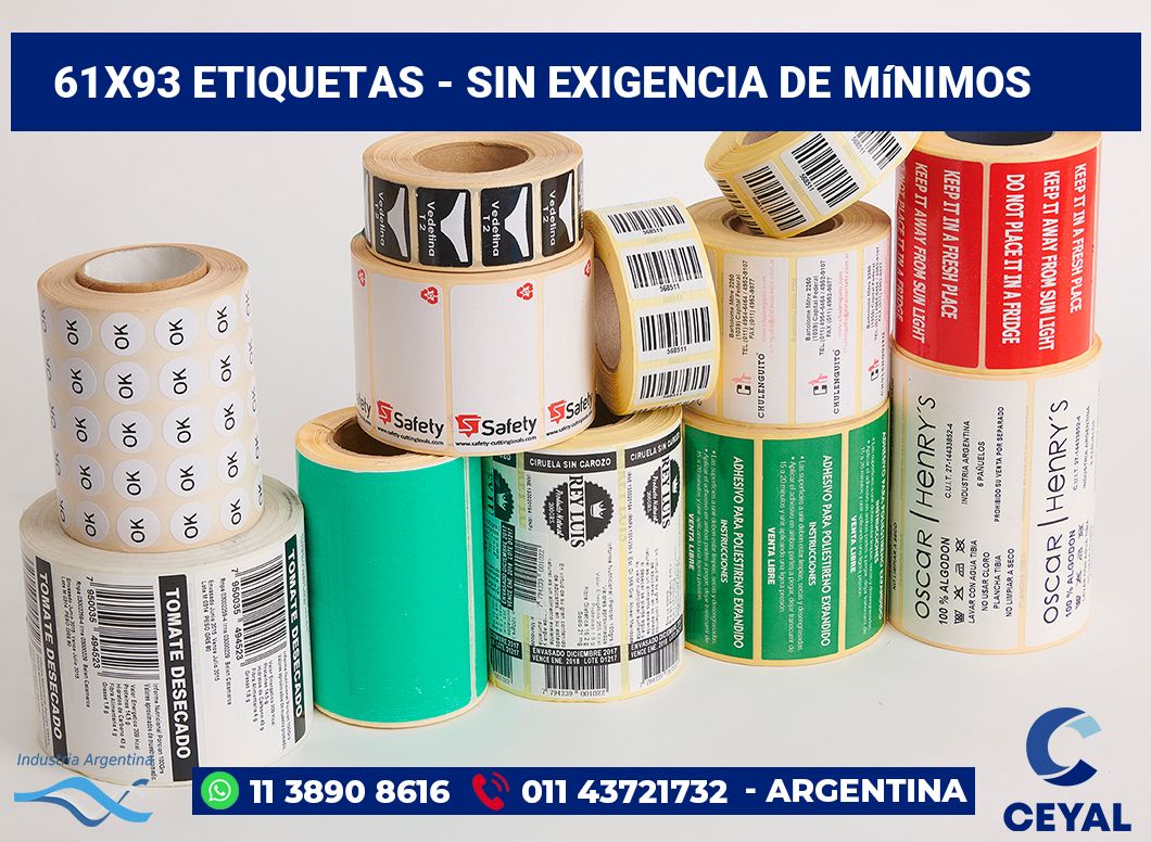 61x93 Etiquetas