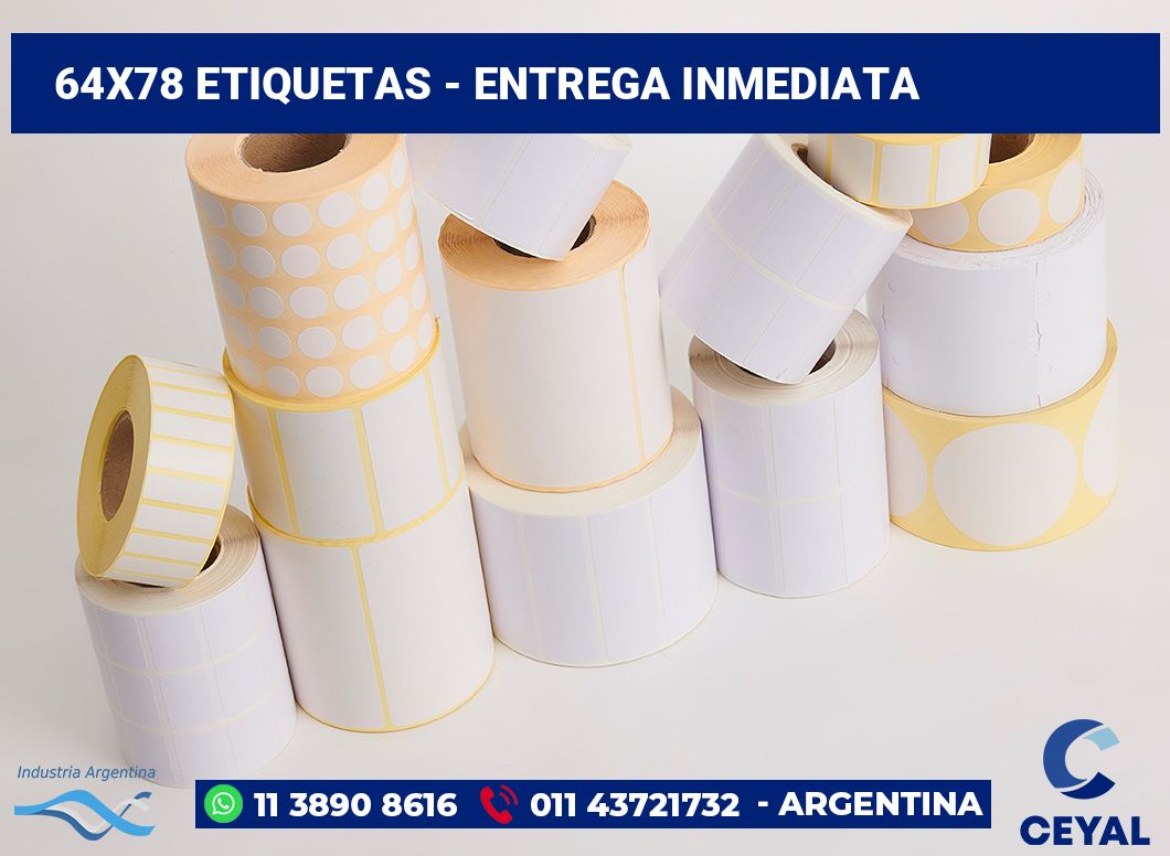 64×78 Etiquetas