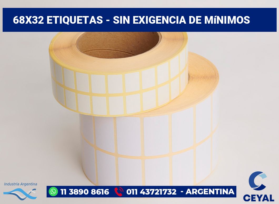 68×32 Etiquetas