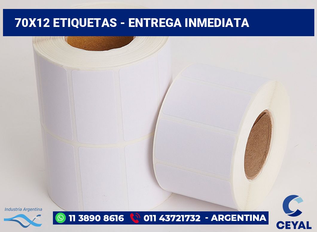 70×12 Etiquetas