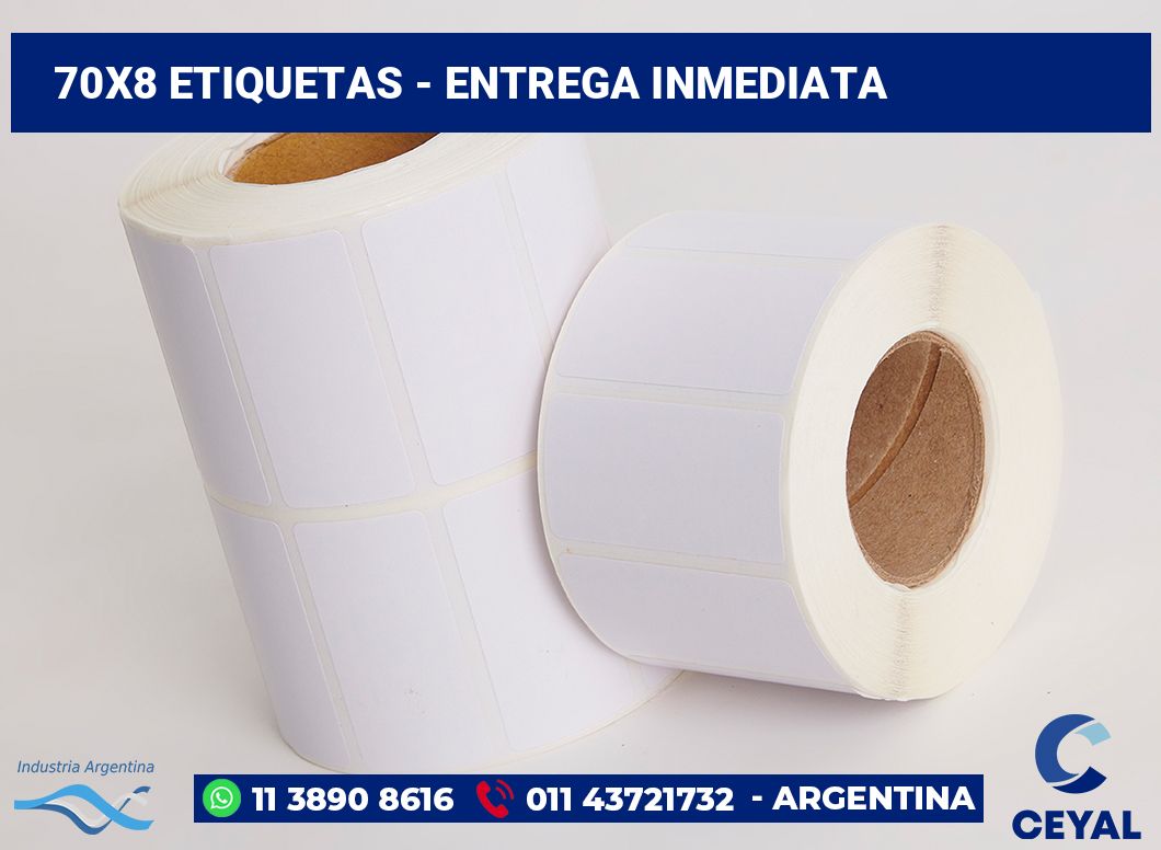 70×8 Etiquetas
