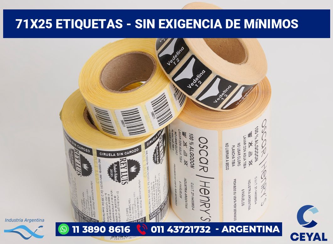 71x25 Etiquetas