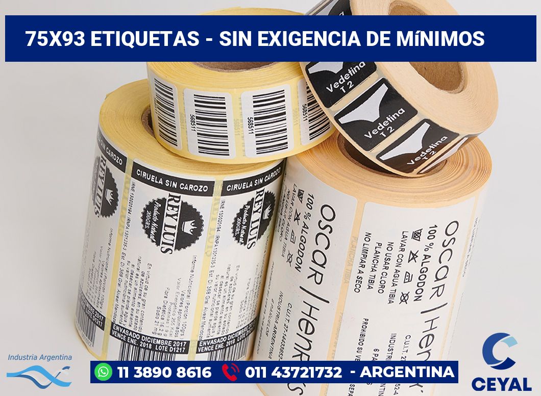 75x93 Etiquetas