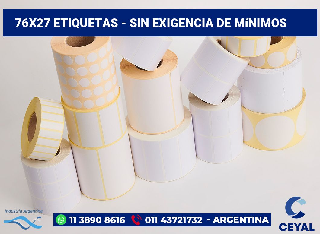 76×27 Etiquetas